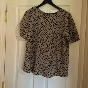 Papermoon cheetah top with bow back detail